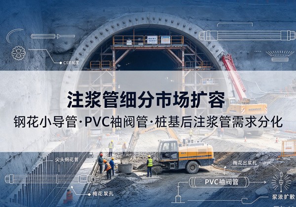 延寿注浆管细分市场扩容，隧道钢花小导管、PVC 袖阀管、桩基后注浆管需求分化